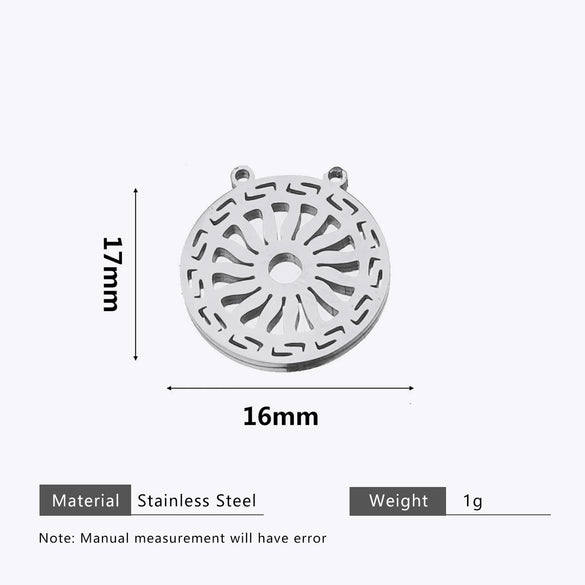 Stainless Steel Water Drop Bohemian Totem Charm Pendant Hanging Earrings With Electroplating