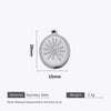 Stainless Steel Water Drop Bohemian Totem Charm Pendant Hanging Earrings With Electroplating