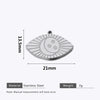 Stainless Steel Water Drop Bohemian Totem Charm Pendant Hanging Earrings With Electroplating