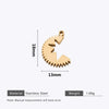Stainless Steel Water Drop Bohemian Totem Charm Pendant Hanging Earrings With Electroplating