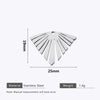 Stainless Steel Water Drop Bohemian Totem Charm Pendant Hanging Earrings With Electroplating