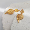 Stainless Steel Water Drop Embossed Electroplated Women's Earrings