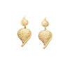 Stainless Steel Water Drop Embossed Electroplated Women's Earrings