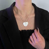 Stainless Steel Water Drop Flower Pendant Necklace For Women With Electroplating Process And Ins Style