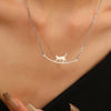 Stainless Steel Water Drop Flower Pendant Necklace For Women With Electroplating Process And Ins Style