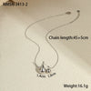 Stainless Steel Water Drop Geometric Pendant Necklace For Women With Electroplating