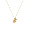 Stainless Steel Water Drop Geometric Pendant Necklace For Women With Electroplating