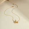 Stainless Steel Water Drop Geometric Pendant Necklace For Women With Electroplating