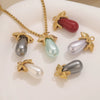 Stainless Steel Water Drop Pendant Electroplated Gold Diy Handmade Accessories