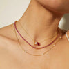 Stainless Steel Water Drop Shape Pearl December Birthstone Zircon Pendant Necklace With Electroplating Ancient Geometric Style