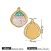 Stainless Steel Water Drop Shell Inlaid Pearl Starfish Oval Pendant Electroplated Diy Accessories Wholesale