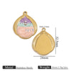 Stainless Steel Water Drop Shell Inlaid Pearl Starfish Oval Pendant Electroplated Diy Accessories Wholesale