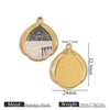 Stainless Steel Water Drop Shell Inlaid Pearl Starfish Oval Pendant Electroplated Diy Accessories Wholesale