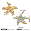 Stainless Steel Water Drop Shell Inlaid Pearl Starfish Oval Pendant Electroplated Diy Accessories Wholesale