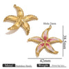 Stainless Steel Water Drop Shell Inlaid Pearl Starfish Oval Pendant Electroplated Diy Accessories Wholesale