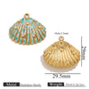 Stainless Steel Water Drop Shell Inlaid Pearl Starfish Oval Pendant Electroplated Diy Accessories Wholesale