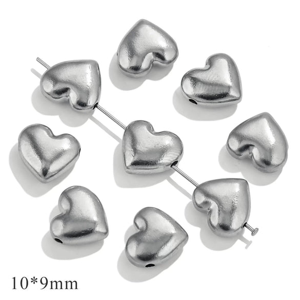 Stainless Steel Water Drops Peach Heart Totem Jewelry Pendant Electroplated Handmade Necklace Bracelet Accessories