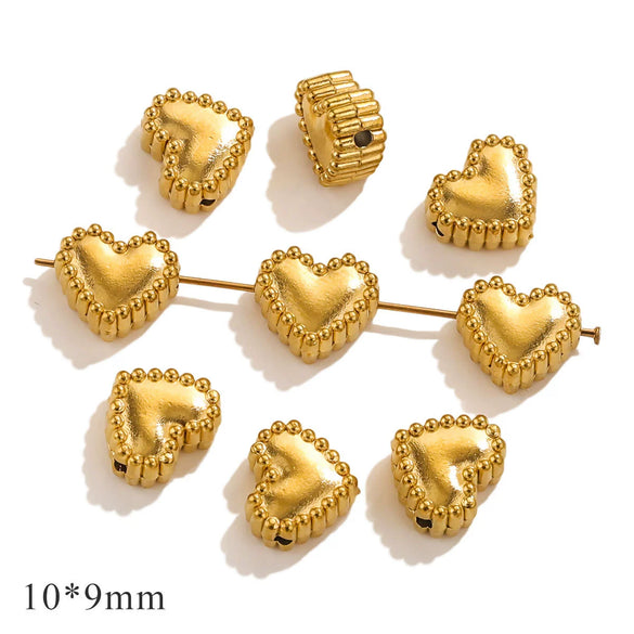 Stainless Steel Water Drops Peach Heart Totem Jewelry Pendant Electroplated Handmade Necklace Bracelet Accessories
