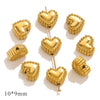 Stainless Steel Water Drops Peach Heart Totem Jewelry Pendant Electroplated Handmade Necklace Bracelet Accessories