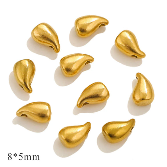 Stainless Steel Water Drops Peach Heart Totem Jewelry Pendant Electroplated Handmade Necklace Bracelet Accessories
