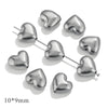 Stainless Steel Water Drops Peach Heart Totem Jewelry Pendant Electroplated Handmade Necklace Bracelet Accessories