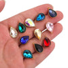 Stainless Steel Water Dropshaped Pendant Electroplated Necklace Diy Jewelry
