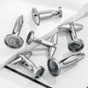 Stainless Steel Waterproof Cufflinks Flower Tray Style Diy Accessories Environmentally Friendly