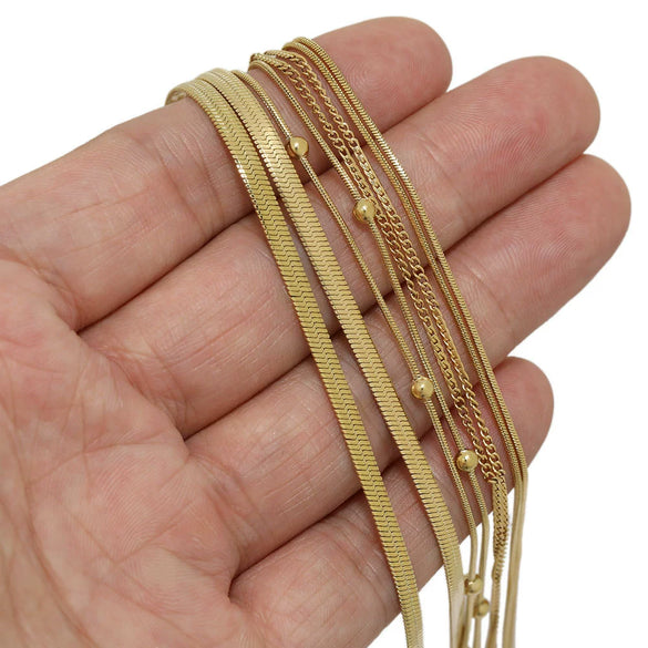 Stainless Steel Wave Pattern Bone Chain Choker Necklace Hip Hop Electroplated Unisex