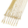 Stainless Steel Wave Pattern Bone Chain Choker Necklace Hip Hop Electroplated Unisex