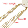 Stainless Steel Wave Pattern Bone Chain Choker Necklace Hip Hop Electroplated Unisex