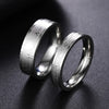 Stainless Steel Wave Pattern Seiko Couple Rings