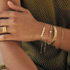 Stainless Steel Wavy Open Women's Gloss Bracelet With Geometric Style And Electroplating Design