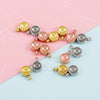 Stainless Steel Welding Ring Drill Cup Base Jewelry Accessories Birthstone Pendant Base Electroplated