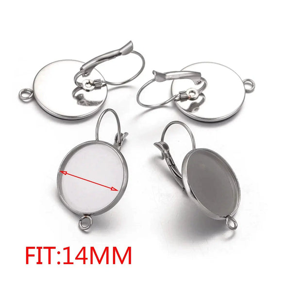 Stainless Steel Welding Ring Earrings Diy Jewelry Ear Tray Accessories With Electroplating