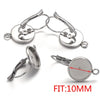 Stainless Steel Welding Ring Earrings Diy Jewelry Ear Tray Accessories With Electroplating