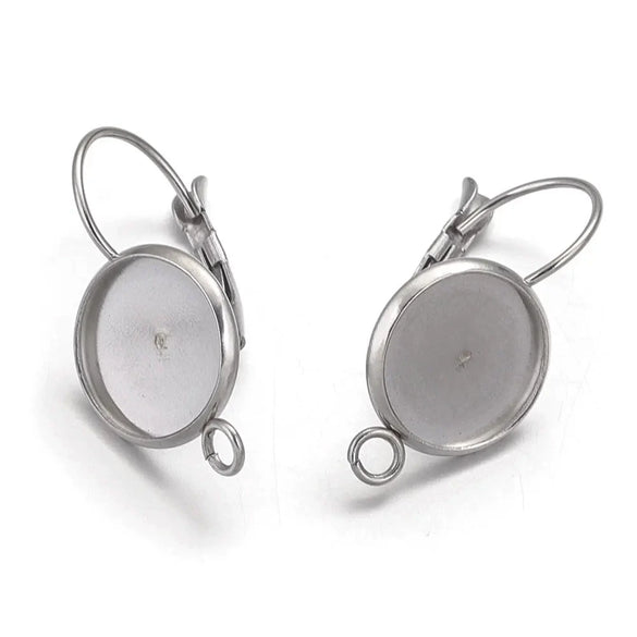 Stainless Steel Welding Ring Earrings Diy Jewelry Ear Tray Accessories With Electroplating