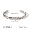 Stainless Steel Wheat Ear Open Bracelet For Women Electroplated Simple Highend Nonfading Hand Jewelry