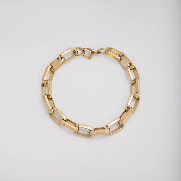 Stainless Steel Wide Tshaped Long Box Chain Bracelet With Geometric Rhombus Design Electroplated Unisex Fashion Jewelry
