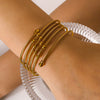 Stainless Steel Wire Braided Twist Multilayer Winding Loop Women's Bracelet With Electroplating Treatment