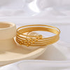 Stainless Steel Wire Braided Twist Multilayer Winding Loop Women's Bracelet With Electroplating Treatment