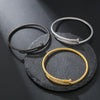 Stainless Steel Wire Rope Nail Spiral Adjustable Open Electroplated Bracelet