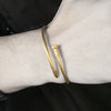 Stainless Steel Wire Rope Nail Spiral Adjustable Open Electroplated Bracelet