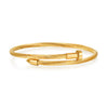 Stainless Steel Wire Rope Nail Spiral Adjustable Open Electroplated Bracelet