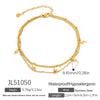 Stainless Steel Women's Anklets With Animal Zodiac Pattern Light Luxury Style 18K Gold Nonfading