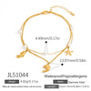Stainless Steel Women's Anklets With Animal Zodiac Pattern Light Luxury Style 18K Gold Nonfading
