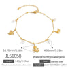 Stainless Steel Women's Anklets With Animal Zodiac Pattern Light Luxury Style 18K Gold Nonfading