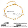 Stainless Steel Women's Anklets With Animal Zodiac Pattern Light Luxury Style 18K Gold Nonfading