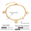 Stainless Steel Women's Anklets With Animal Zodiac Pattern Light Luxury Style 18K Gold Nonfading
