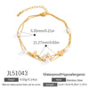 Stainless Steel Women's Anklets With Animal Zodiac Pattern Light Luxury Style 18K Gold Nonfading
