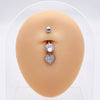 Stainless Steel Women's Body Piercing Jewelry Navel Ring With Heartshaped Butterfly Starshaped Leaves Pendant Alloy Inlaid Artificial And Semiprecious Stones Electroplated